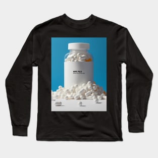 Hope Pills: A Bottle of Hope to cure the 2023 Hangover. Believe That You Are Able on a Dark Background Long Sleeve T-Shirt